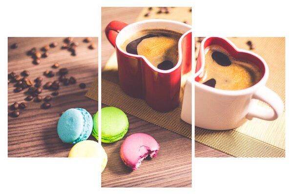 Kávé és a macaroon képe (90x60 cm)
