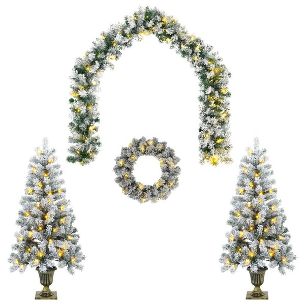 Mini karácsonyfa szett 120 cm 275 LED Meleg fehér PVC
