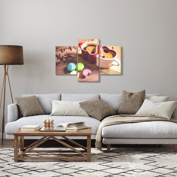Kávé és a macaroon képe (90x60 cm)