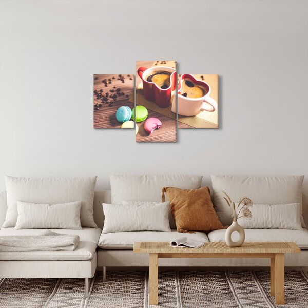 Kávé és a macaroon képe (90x60 cm)