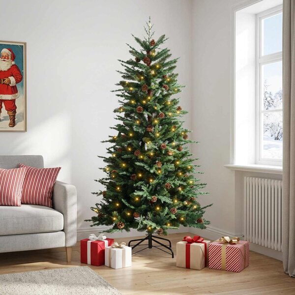 Műanyag Hajtogatós Karácsonyfa 150 cm 150 LED Meleg fehér