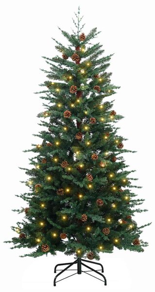 Műanyag Hajtogatós Karácsonyfa 150 cm 150 LED Meleg fehér