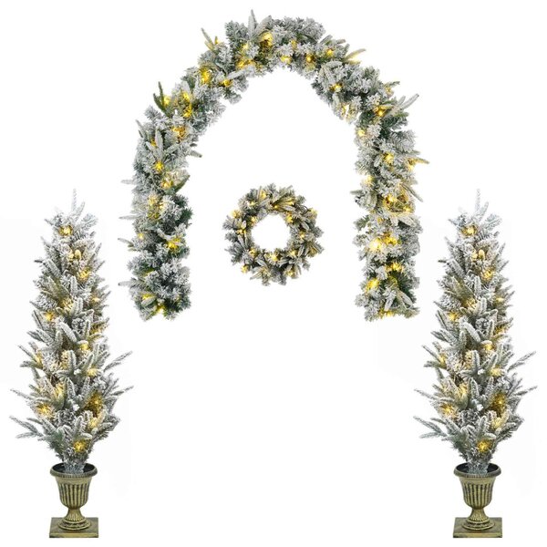 Mini Karácsonyfa 120 cm 275 LED Meleg fehér PVC és PE