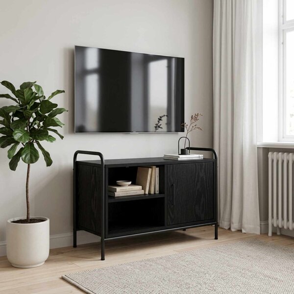 TV szekrény 67,5 x 33 x 50 cm Fekete Tölgy