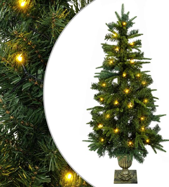Mini Karácsonyfa 120 cm 100 LED Meleg fehér PVC és PE Zöld