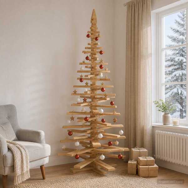 Fából készült Karácsonyfa KOTKA 210 cm Tömör Fenyőfa