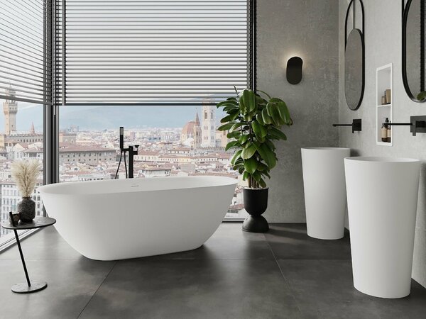 Mexen Siena szabadon álló kád konglomerátumból 170 x 80 cm, fehér matt - 57291708000