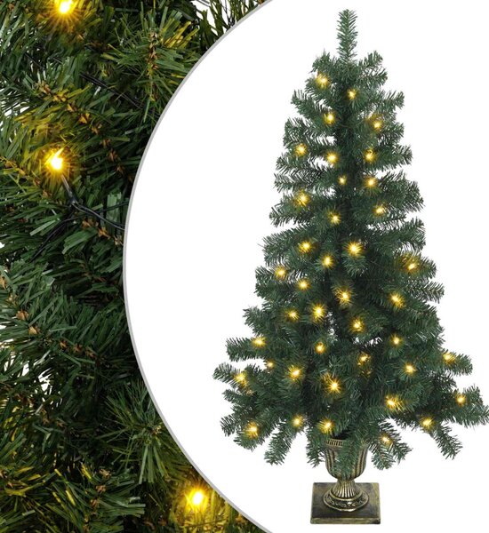 Mini Karácsonyfa 120 cm 100 LED Meleg fehér PVC Zöld