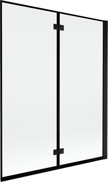 Mexen Mist kétrészes zuhanyfal, jobbos, 140 x 150 cm, fekete keret, fekete - 8A9-140-002-70-70-P