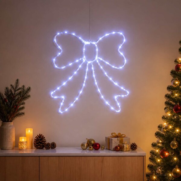 LED fénykábel masni LOVIISA 70 LED Kék 50 x 51 cm