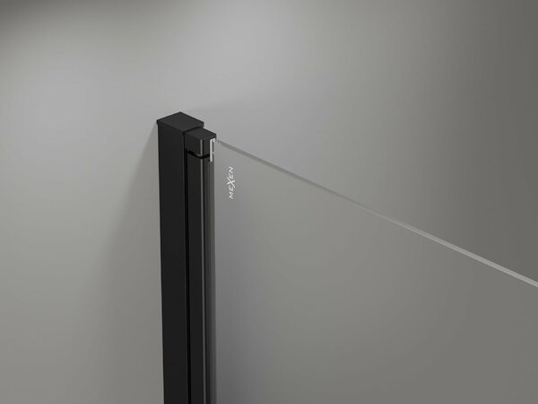 Mexen Mist fürdőkádparaván 1-szárnyú 50 x 150 cm, átlátszó, fekete - 8A9-050-001-70-00