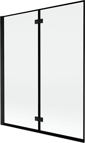 Mexen Mist 2-szárnyas kádparaván bal 140 x 150 cm, fekete keret, fekete - 8A9-140-002-70-70-L