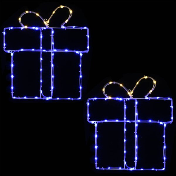 Karácsonyi világító ablakdísz sziluettek LOVIISA 2 db 160 LED