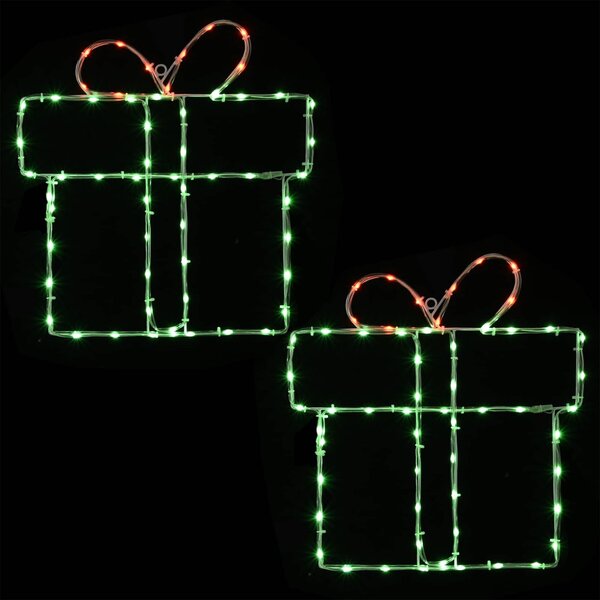 Karácsonyi világító ablakdísz sziluettek LOVIISA 2 db 160 LED