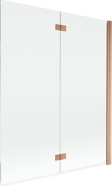 Mexen Mist dupla szárnyú, jobbos kádparaván 140 x 150 cm, átlátszó, kefe hatású réz - 8A9-140-002-65-00-P