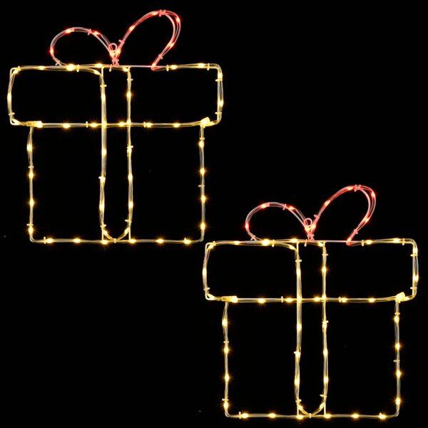 Karácsonyi világító ablakdísz sziluettek LOVIISA 2 db 160 LED