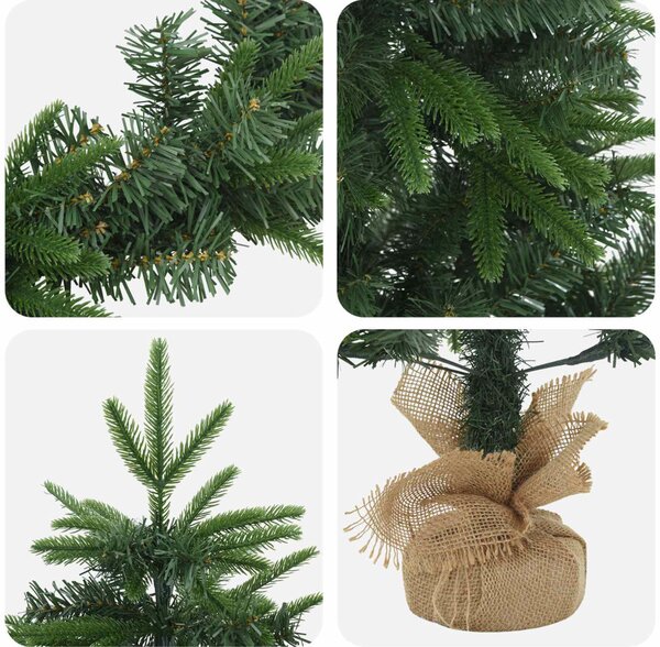 Mini karácsonyfa szett 45 cm PVC és PE Zöld