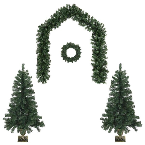 Mini karácsonyfa szett 120 cm PVC Zöld