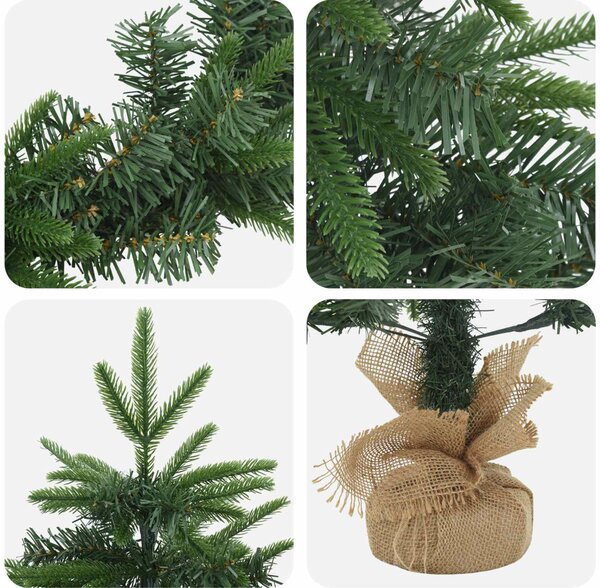 Mini karácsonyfa szett 90 cm PVC és PE Zöld
