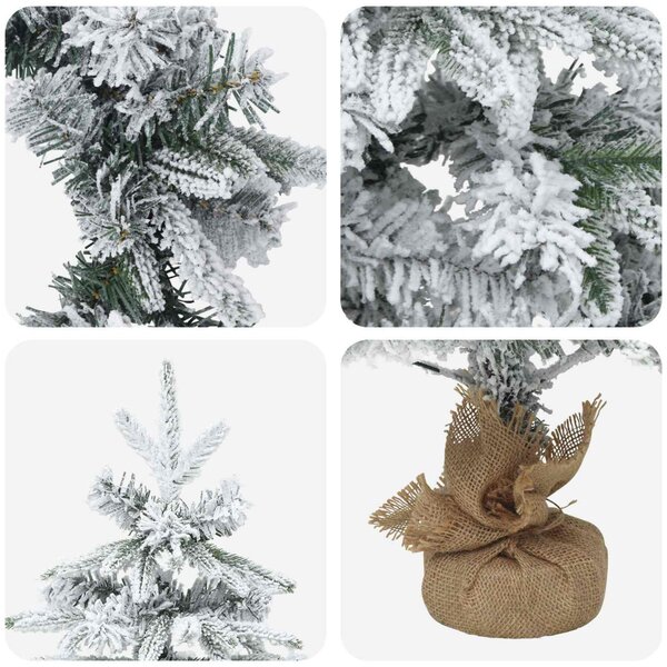 Mini Karácsonyfa 45 cm PVC és PE Zöld és Fehér