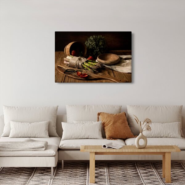 Spárga az asztalon képe (90x60 cm)
