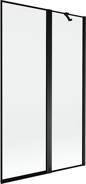 Mexen Mist 2-szárnyú jobbos kádparaván 110 x 150 cm, fekete keret, fekete - 8A9-110-011-70-70-P