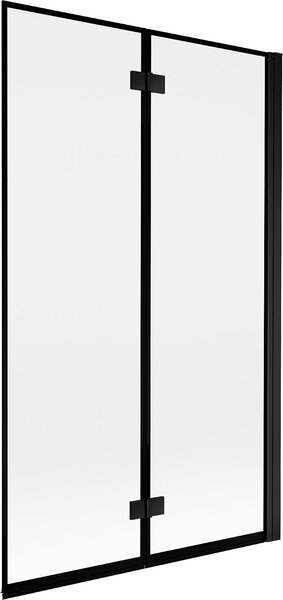 Mexen Mist kádparaván 2-szárnyú jobb 110 x 150 cm, fekete keret, fekete - 8A9-110-002-70-70-P