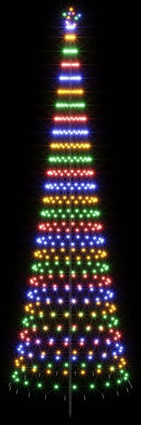 LED Karácsonyi Fenyő 500 cm 550 LED Többszínű Vas Fekete
