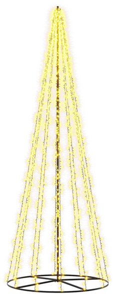LED Karácsonyi Fenyő 385 cm 2460 LED Meleg fehér Acél Fekete