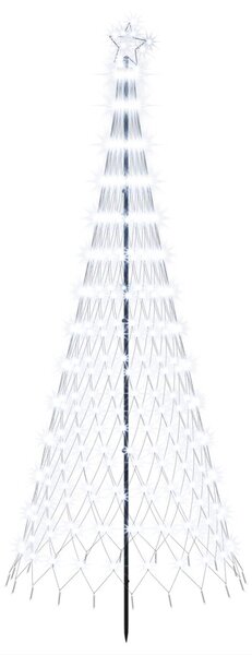 LED Karácsonyi Fenyő 250 cm 290 LED Hideg fehér Vas Fekete