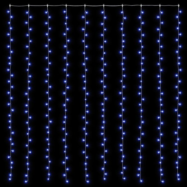 Fényfüggöny 300 LED Kék 300 x 300 cm