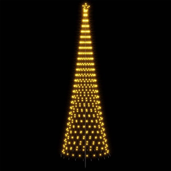 LED Karácsonyi Fenyő 500 cm 550 LED Meleg fehér Vas Fekete