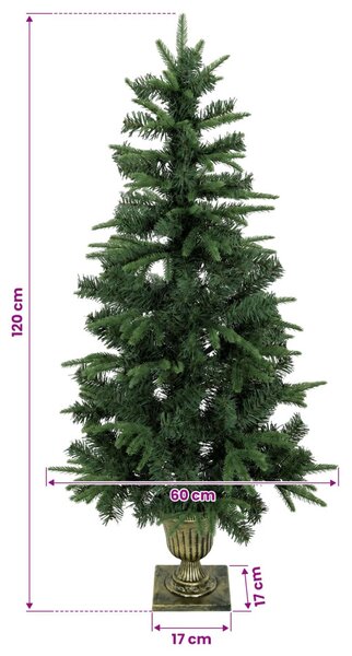 Mini Karácsonyfa 120 cm PVC és PE Zöld
