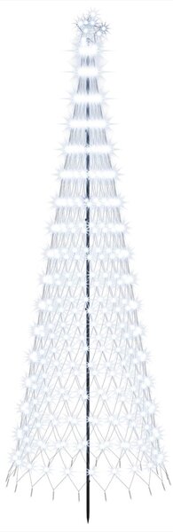 LED Karácsonyi Fenyő 300 cm 350 LED Hideg fehér Vas Fekete