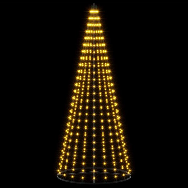 LED Karácsonyi Fenyő 235 cm 500 LED Meleg fehér Vas Fekete