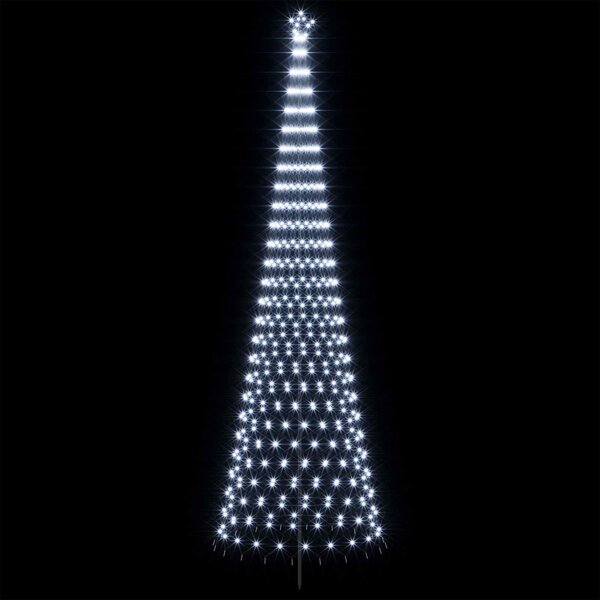 LED Karácsonyi Fenyő 500 cm 550 LED Hideg fehér Vas Fekete