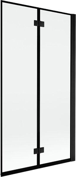 Mexen Mist 2-szárnyas jobb oldali 100 x 150 cm-es kádparaván, fekete keret, fekete - 8A9-100-002-70-70-P