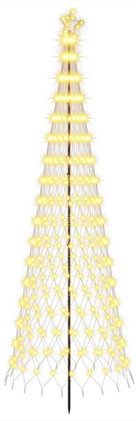LED Karácsonyi Fenyő 300 cm 350 LED Meleg fehér Vas Fekete
