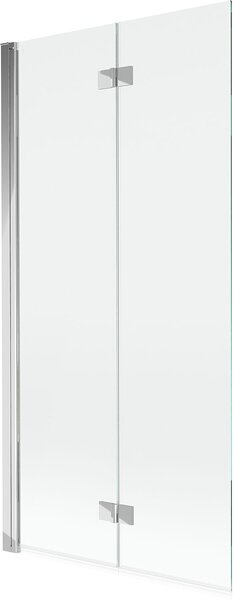 Mexen Mist 2-szárnyú bal oldali fürdőszoba válaszfal 90 x 150 cm, átlátszó, króm - 8A9-090-002-01-00-L