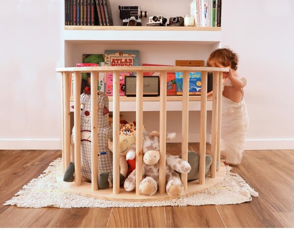 Fehér-natúr színű gyerek fotel Montessori – Little Nice Things