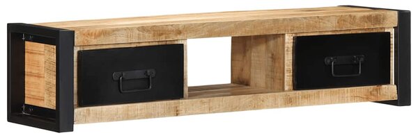 TV szekrény 100x30x25 cm tömör durva fa Mango