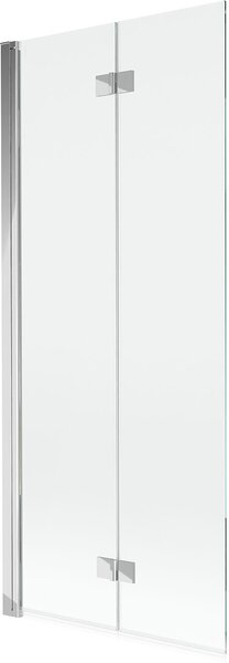 Mexen Mist 2-szárnyú bal oldali fürdőkád paraván 80 x 150 cm, átlátszó, króm - 8A9-080-002-01-00-L