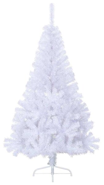 Fehér PVC fél műkarácsonyfa állvánnyal 150 cm
