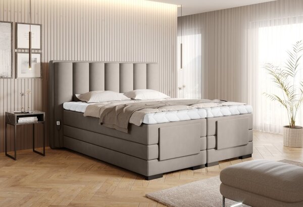 Franciaágy VEROS Boxspring | elektromosan állítható 140 x 200 cm Szín: Poco 07