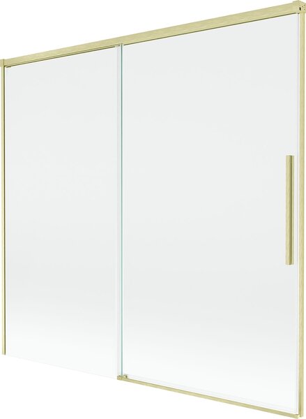 Mexen Rox kádparaván, 2-szárnyú tolható, 170 x 150 cm, átlátszó, arany kefélt - 8C9-170-001-55-00