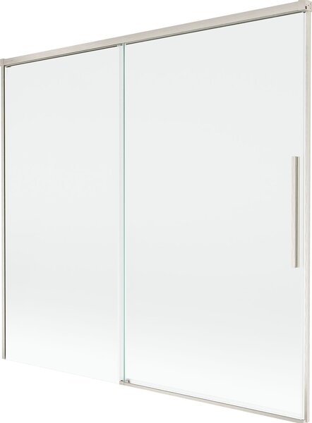 Mexen Rox 2 szárnyú, eltolható fürdőkádparaván 170 x 150 cm, átlátszó, kefélt nikkel - 8C9-170-001-97-00