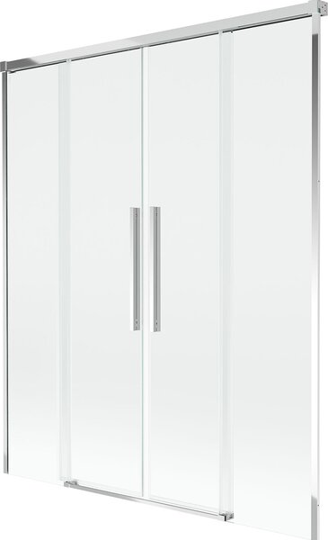 Mexen Rox 2-szárnyú, toló fürdő paraván, 160 x 150 cm, átlátszó, króm - 8C9-160-002-01-00
