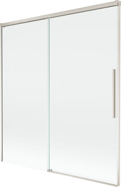 Mexen Rox kétszárnyú, toló, 150 x 150 cm-es fürdőkádparaván, átlátszó, matt nikkel - 8C9-150-001-97-00