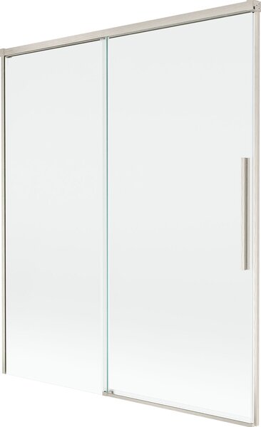 Mexen Rox Mexen Rox 2-szárnyú toló kádparaván, 140 x 150 cm, átlátszó, szálcsiszolt nikkel - 8C9-140-001-97-00