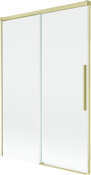 Mexen Rox 2 szárnyú kádparaván, tolóajtós, 120 x 150 cm, átlátszó, arany szálcsiszolt - 8C9-120-001-55-00